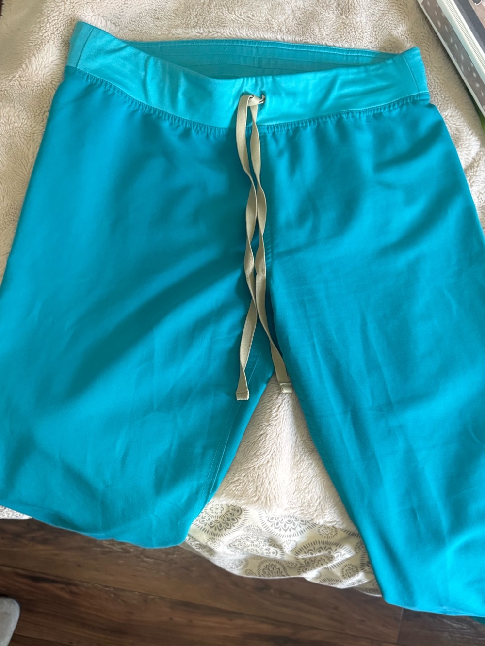 Figs Scrub Livingston Pant Teal M Petite